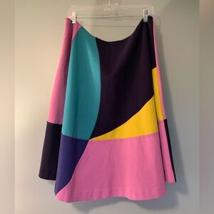 Boden colorful a-line skirt. Design in color blocks. Women’s size 16L. So fresh!